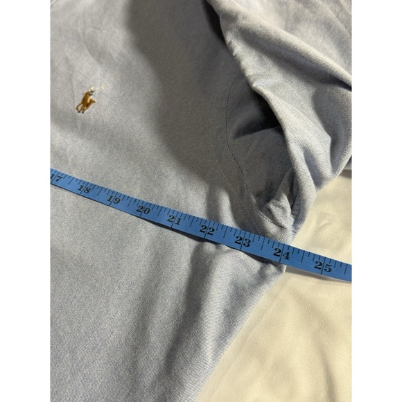 Ralph Lauren Men's Oxford Dress Shirt – Blue Button Down Sz Lg Pony Logo - Picture 5 of 5